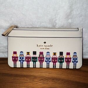 NTW Kate Spade Oh What Fun Nutcracker Large Cardholder Wallet